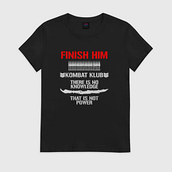 Женская футболка Finish him club