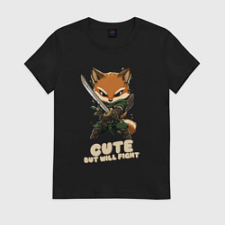 Женская футболка Милый но готов драться