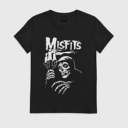 Женская футболка Misfits скелет