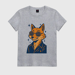 Женская футболка Лиса в очках
