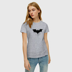 Футболка хлопковая женская Dark knight style, цвет: меланж — фото 2