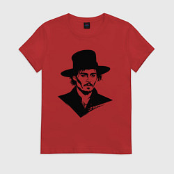 Женская футболка Джонни Депп в шляпе