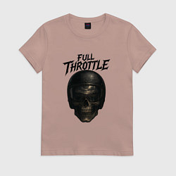 Женская футболка Full throttle Череп мотоциклиста