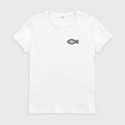 Женская футболка Спаси и сохрани фигурный текст