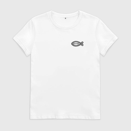 Женская футболка Спаси и сохрани фигурный текст / Белый – фото 1