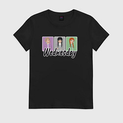 Женская футболка Уэнсдей, Энид и Агнес