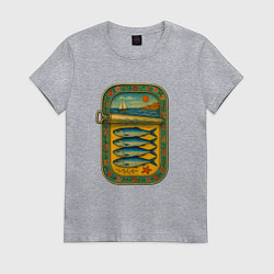 Женская футболка Консервы - сардины и море