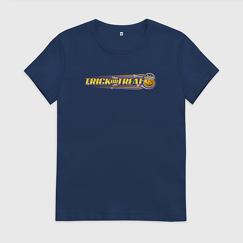 Женская футболка Хэллоуин - сладость или гадость / Тёмно-синий – фото 1