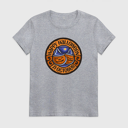 Женская футболка Хэллоуин 31 октября / Меланж – фото 1