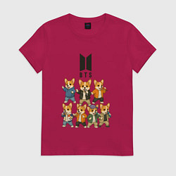 Женская футболка BTS группа из корги