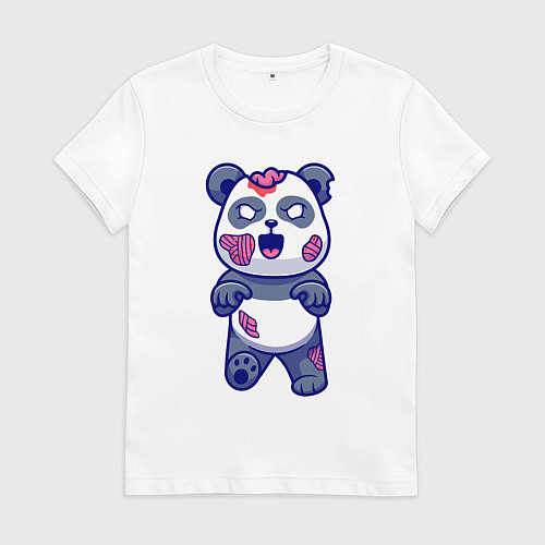 Женская футболка Зомби панда / Белый – фото 1