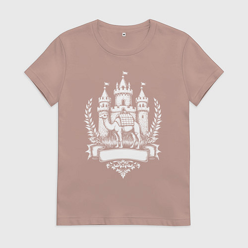 Женская футболка Замок и верблюд Челябинск / Пыльно-розовый – фото 1