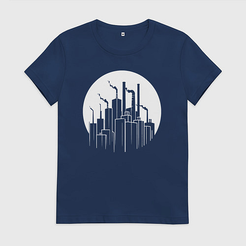 Женская футболка Лунный завод / Тёмно-синий – фото 1