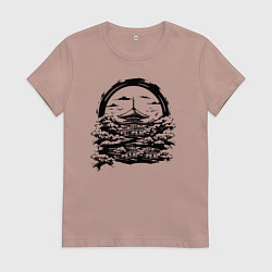 Женская футболка Японская пагода