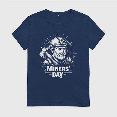 Женская футболка День шахтера / Тёмно-синий – фото 1