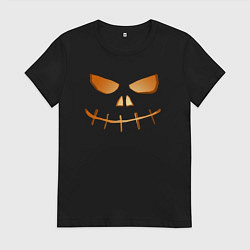 Футболка хлопковая женская Evil smile, цвет: черный
