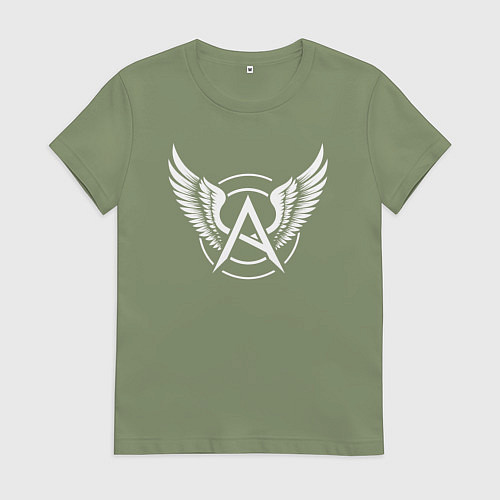 Женская футболка А с крыльями / Авокадо – фото 1