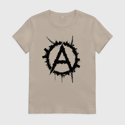 Женская футболка А в цепях / Миндальный – фото 1