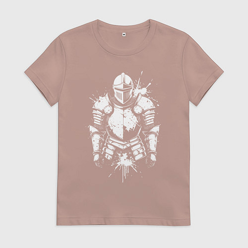 Женская футболка Доспехи рыцаря граффити / Пыльно-розовый – фото 1