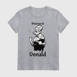 Футболка хлопковая женская Гангстер Дональд, цвет: меланж