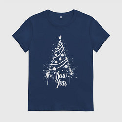 Женская футболка Новый год и елка