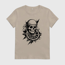 Женская футболка Пиратский штурвал
