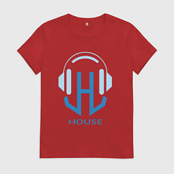 Женская футболка Логотип House Music