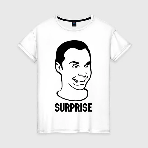 Женская футболка Sheldon surprise / Белый – фото 1