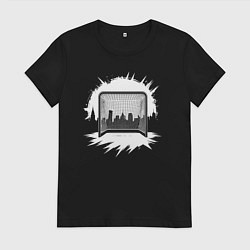 Женская футболка Уличная хоккейная рамка