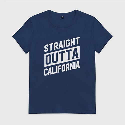 Женская футболка Прямиком из Калифорнии / Тёмно-синий – фото 1