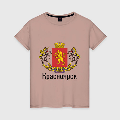 Женская футболка Красноярск / Пыльно-розовый – фото 1