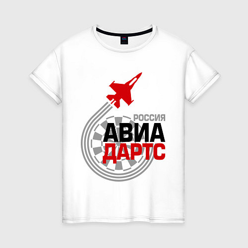 Женская футболка Авиадартс Россия / Белый – фото 1