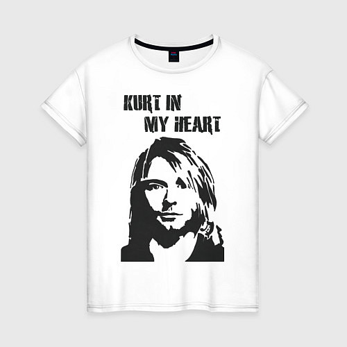 Женская футболка Kurt in my heart / Белый – фото 1