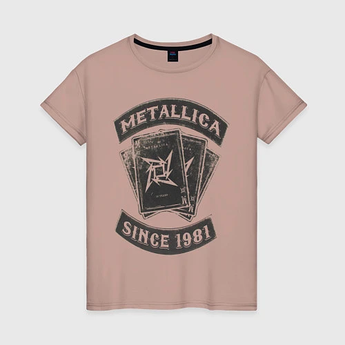 Женская футболка Metallica: since 1981 / Пыльно-розовый – фото 1