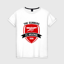 Футболка хлопковая женская FC Arsenal: The Gunners, цвет: белый
