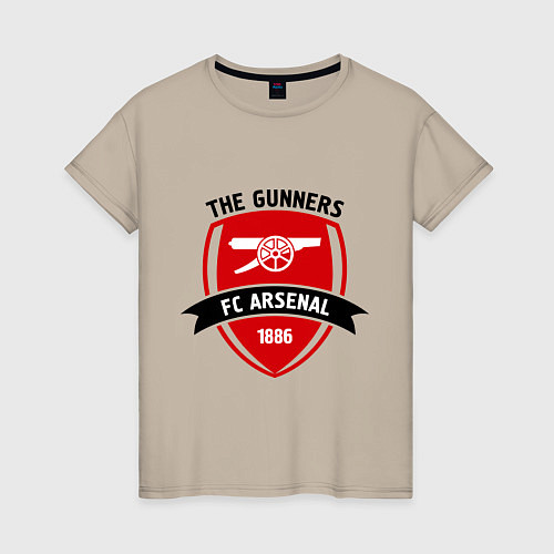 Женская футболка FC Arsenal: The Gunners / Миндальный – фото 1