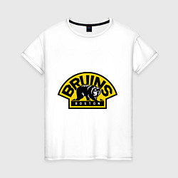 Футболка хлопковая женская HC Boston Bruins Label, цвет: белый