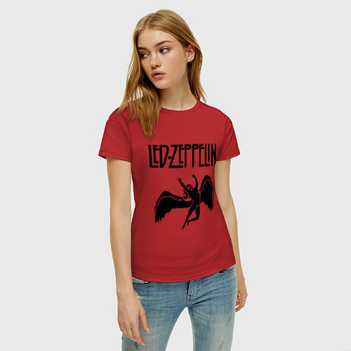 Женская футболка Led Zeppelin / Красный – фото 3