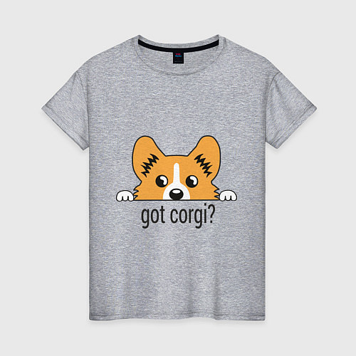 Женская футболка Got Corgi / Меланж – фото 1