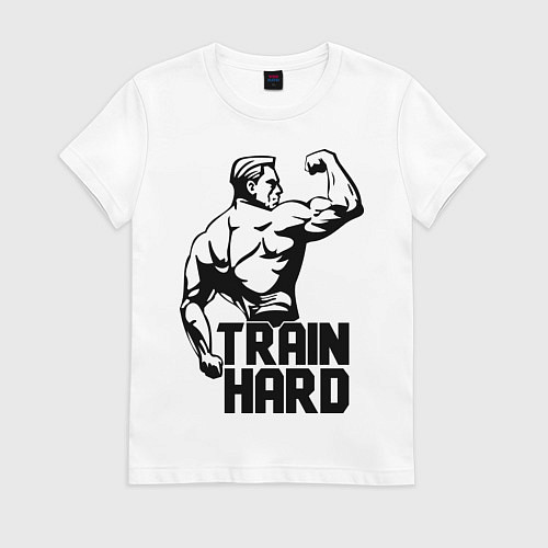 Женская футболка Train hard / Белый – фото 1