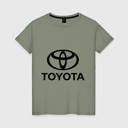 Футболка хлопковая женская Toyota Logo, цвет: авокадо