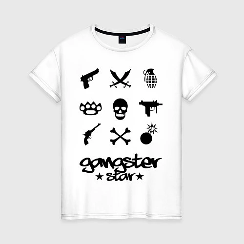 Женская футболка Gangster Star / Белый – фото 1