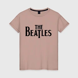 Футболка хлопковая женская The Beatles, цвет: пыльно-розовый