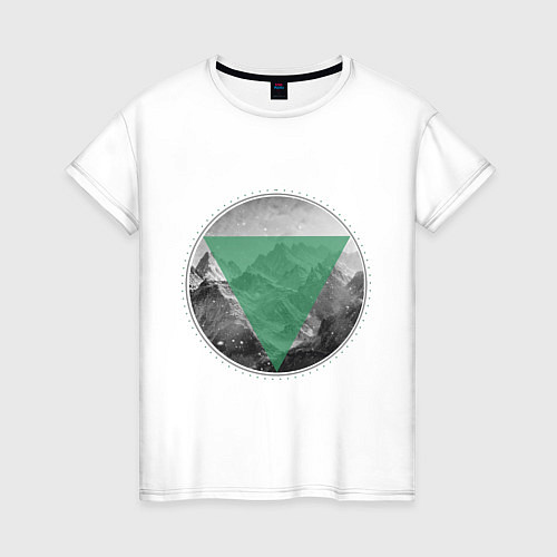 Женская футболка Горы / Белый – фото 1