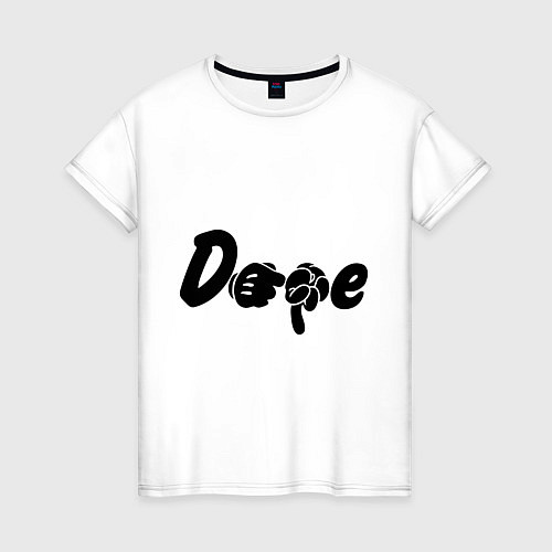 Женская футболка Dope gesture / Белый – фото 1