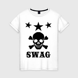 Женская футболка SWAG Skull