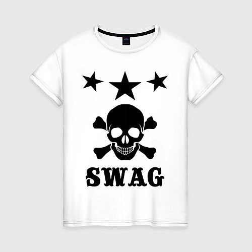 Женская футболка SWAG Skull / Белый – фото 1