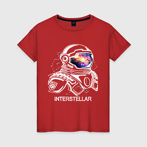Женская футболка Interstellar Spaceman / Красный – фото 1