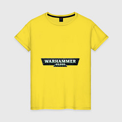 Футболка хлопковая женская Warhammer 40 000, цвет: желтый