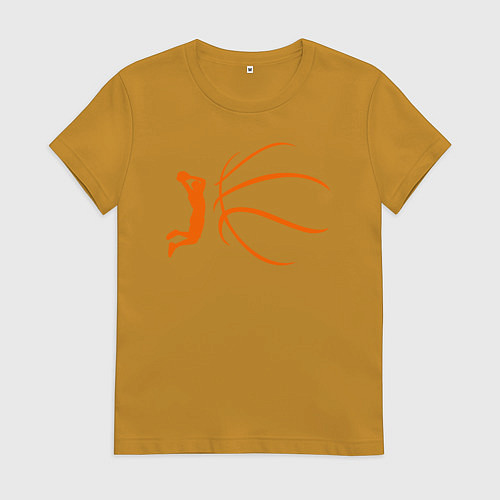 Женская футболка Баскетбол - это моя жизнь / Горчичный – фото 1